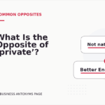What Is the Opposite of ‘private’?